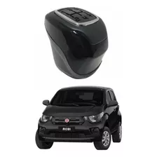 Bola Manopla Cambio Fiat Mobi Preta Acabamento Black Piano