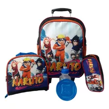 Kit Mochila Escolar Infantil Naruto Rodinhas