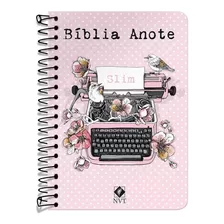 Biblia Anote Slim Nvt Letra Normal Capa Dura Typo Rosa