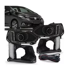 Kit Farol De Milha Honda Fit + Led Drl Daylight 2018 2019