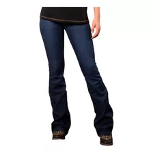 Calça Feminina Tassa Boot Cut Cintura Alta Dark Wash Country