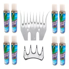 Kit Lâmina 9 Dentes Curva P/ Tosquiadeira Ovelha + 8 Sprays