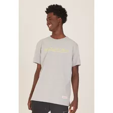 Camiseta Mitchell & Ness Estampada Branding Cinza Mescla
