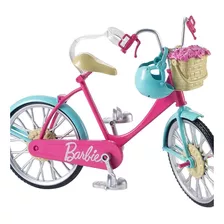 Bicicleta Barbie Con Cesta De Flores