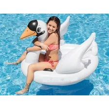 Boia Inflável Bote Cisne Grande Para Piscina 130 Cm Intex