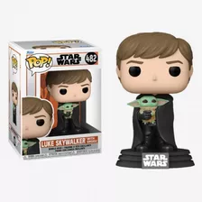 Luke Skywalker Con Baby Yoda Grogu Funko Pop Mandalorian