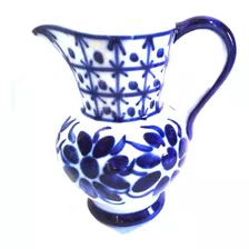 Jarra De Porcelana Borrão Azul Monte Sião ( Mg ) 23 Cm Alt