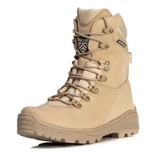 Coturno Militar Bota Solado Adventure Em Couro Tan Cafe C Ca