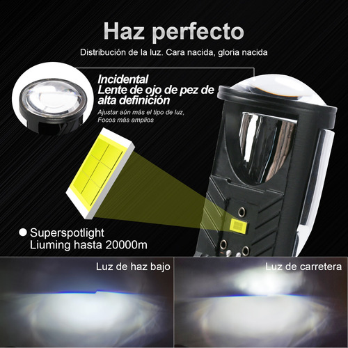 Kit Focos Led Csp H4 9003 Hb2 Lupas Mini Proyector Alta Baja Foto 2