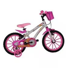 Bike Athor Aro 16 Feminina 2023 Baby Lux Rosa Com Cesta
