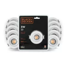 Kit 20 Spot Led 3w Branca Redondo - Black + Decker