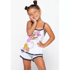 Kit 2 Pijama Infantil Baby Doll Feminino Estampado Alcinha