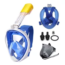 Mascara Mergulho Snorkel Suporte Gopro Tam Sm Azul Topen