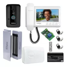 Kit Vídeo Porteiro Ivr 7 Id C/ Eletroímã Wifi E 3 Controles