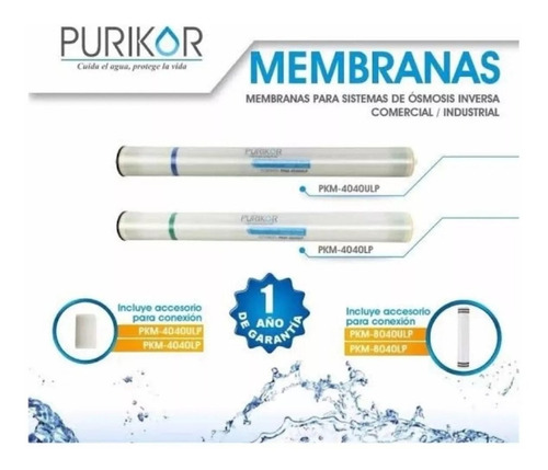 Membrana Osmosis Inversa 4x40 Lp Baja Presin 2400 Gpd