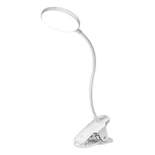 Luminária De Mesa Led Clipe Regulável Deskclip Cor Da Cúpula Branco Cor Da Estrutura Branco