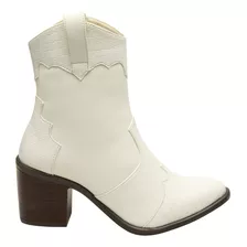 Botas Vaqueras Para Mujer Petra Hueso