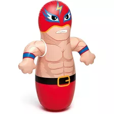 Inflable Intex Porfiado Tumbalin Luchador 3d Rojo Infantil