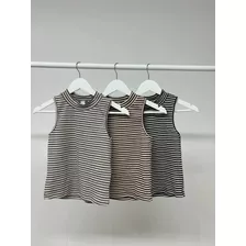 Musculosa Rayada Cuello Polera Muniekshop