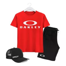 Bermuda E Camiseta Tamanho Grande Plus Oakley E Bone Brinde