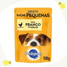 12 Sachês Alimento Úmido Pedigree Adulto Raças P Frango 100g