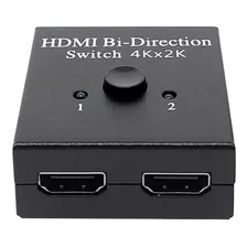 Interruptor Comutador Seletor Hdmi Bi Direcional 1 X 2 Hdmi