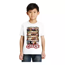 Camisa Camiseta Grease Tempos Brilhantina Infantil Criança B