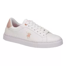 Sneaker Polo Club Blanco Para Mujer