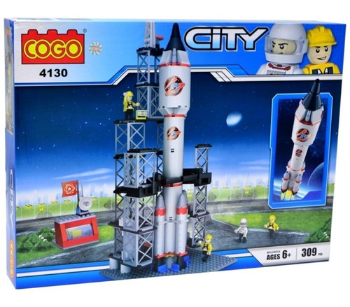 Juego Bloques Cogo Cohete Espacial 309 Pz Compatible Lego