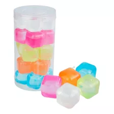 Kit Cubo Gelo Artificial Ecologico 20 Peça Quadrado Colorido