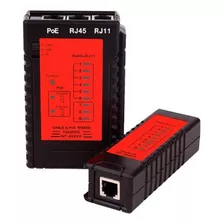 Testador De Cabos Rj11 /rj45 Cat.3, 5e, 6, 6a Com Poe 12/48v