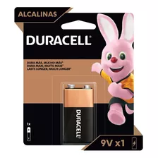 Pila 9v Duracell Alcalina 1 Pieza Paquete Batería Cuadrada