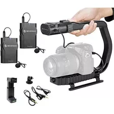 Microfono Y Estabilizador Para Camara Movo Micrig-w2 -negro