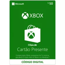 Cartão Xbox Live 50 Reais Gift Card Brasileiro Envio Rápido