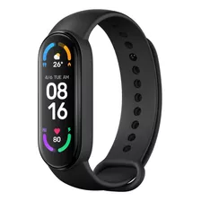 Xiaomi Mi Smart Band 6 Sport 1.56 Caja De Plástico Pc Negra, Malla Black De Tpu Y Aleación De Aluminio Y Bisel Negro Xmsh15hm