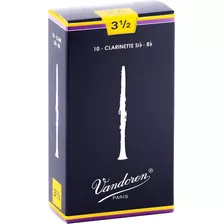 Set De 10 Cañas Para Clarinete Vandoren Bb N°3.5 Cr1035