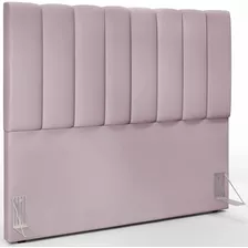 Cabeceira Cama Box Casal 140 Cm Dália W01 Suede Rosê