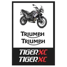 Kit Adesivo Emblema Triumph Tiger 800 Xc 2016 / 2018 Branca
