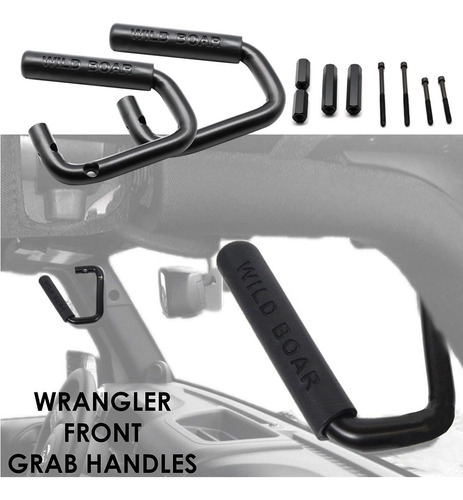 Agarraderas Metal Rigido Para Jeep Jk Wrangler 07-17 Negro Foto 8