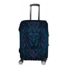 Maleta - Luggage Cover Suitcase Cover Lion Head Sacred Geome