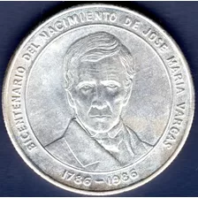 Moneda De Plata Bicentenario De José María Vargas