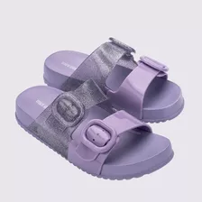 Melissa Mel Cozy Slide Inf Lilas/glitter