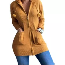 Sweater Cárdigans Abrigo Mujer Lanilla Chiporro Por Dentro
