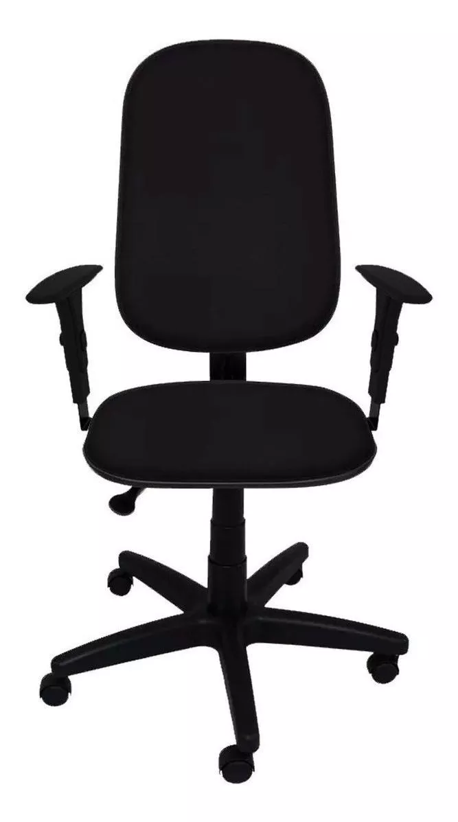 Cadeira De Escritório Ecoflex 383-gir  Preta Com Estofado De Tecido