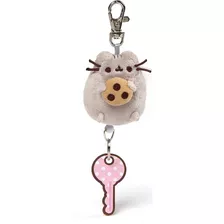  Pusheen With Cookie Plush Retractable Keychain, Gray, ...