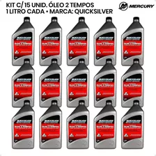 Óleo Quicksilver Tcw3 2 Tempos 1 Litro Kit C/15