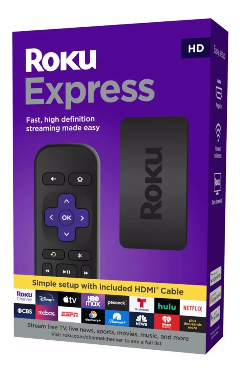 Roku Express Hd 1080p Hdmi Con Roku Channel Nuevos