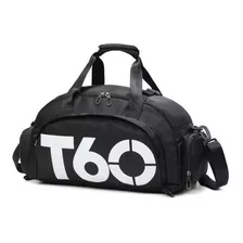 Mochila Que Vira Mala Bolsa De Viagem Esportiva Impermeável Cor Preto