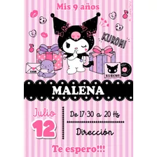 Invitación Digital Tarjeta Kuromi #1 Para Whatsapp