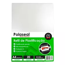 Polaseal Plástico Para Plastificação A4 220x307x0,05mm 20un